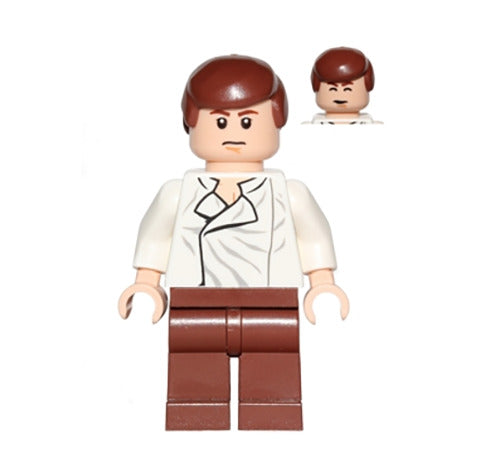 Lego Han Solo 9516 Episode 4/5/6 Dual Sided Head Star Wars Minifigure