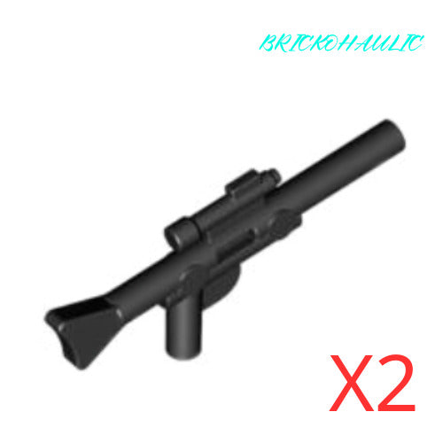 Lego Black Gun Blaster SW Long Weapons Tools Accessories Parts Lot of 2