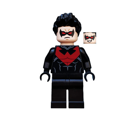 Lego Nightwing 76011 Red Eye Holes Batman II Super Heroes Minifigure