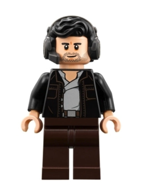 Lego Captain Poe Dameron 75202 Headset Episode 8 Star Wars Minifigure