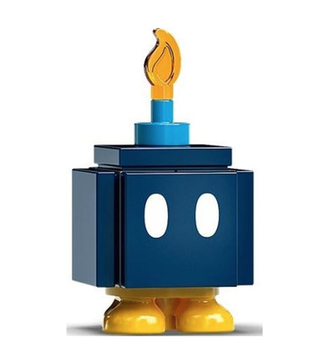 Lego Bob-omb 71380 Scanner Code with Lavender Lines Super Mario Minifigure