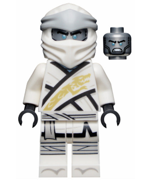 Lego Zane 71749 Legacy Flat Silver Head Legacy NINJAGO Minifigure