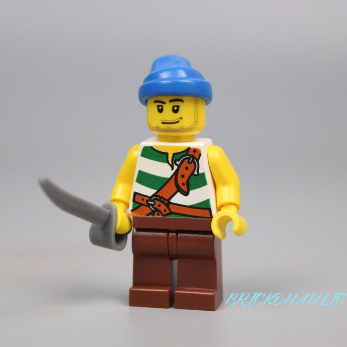 Lego Pirate Green 852751White Stripes Blue Bandana PiratesII Pirates Minifigure