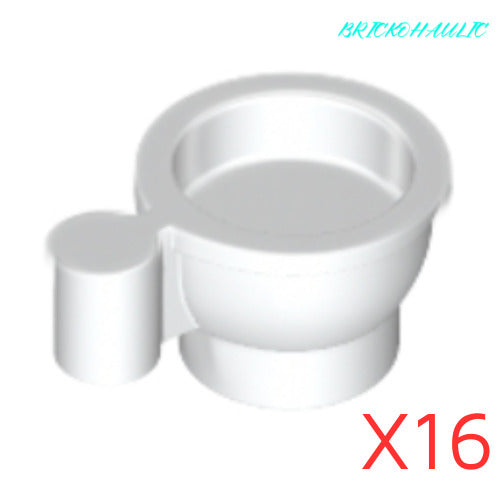 Lego White Teacup Utensils Tools Accessories Parts Lot of 16