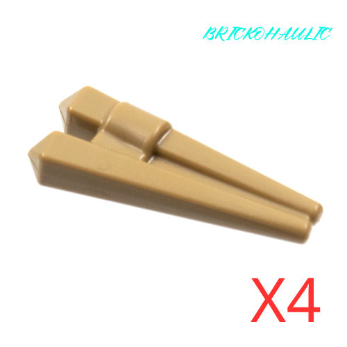 Lego Dark Tan Chopsticks Utensils Tools Accessories Parts Lot of 4