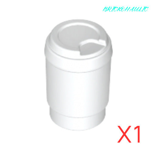 Lego White Cup Take Out Cup without Top Hole Utensil Tool Accessory Part