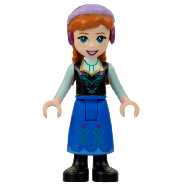 Lego Anna 43194 Blue Skirt, Black Boots & Black Top Disney Princess Minifigure
