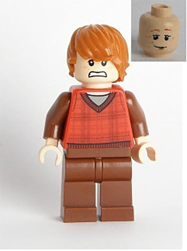 Lego Ron Weasley 10217 Red Tartan Sweater Harry Potter Minifigure