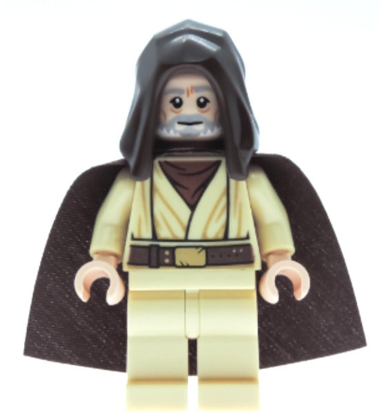 Lego Obi-Wan Kenobi 75246 Old, Standard Cape, Hood Basic Star Wars Minifigure