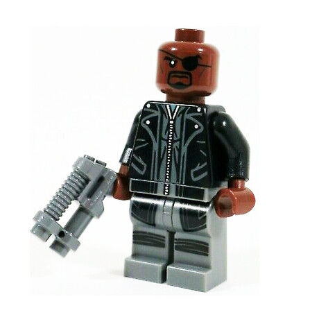 Lego Nick Fury 76042 Leather Trench Coat Avengers Super Heroes Minifigure