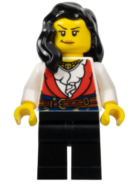 Lego Pirate 10320 Female Red Vest over White Shirt Pirates IV Minifigure