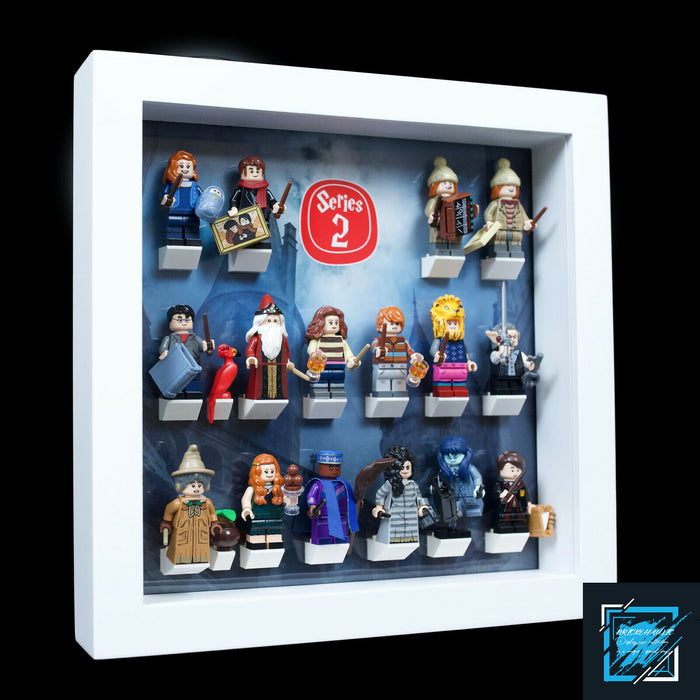 Brickohaulic White Display Frame for Harry Potter Series 2 Minifigures 71028