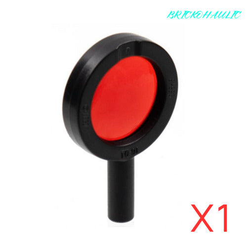 Lego Black Magnifying Glass with Trans-Red Lens Utensil Tool Accessory Part
