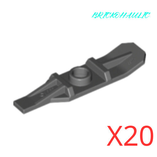 Lego Dark Bluish Gray Ski without Hinge Utensils Accessories Parts Lot of 20