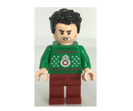 Lego Poe Dameron 75279 Green Christmas Sweater Star Wars Minifigure