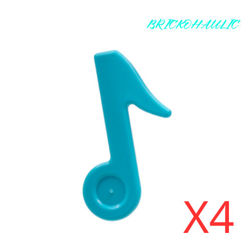 Medium Azure Trolls Eighth Note Quaver Utensils Tools Accessories Parts Lot of 4