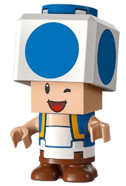 Lego Blue Toad 71419 Winking Super Mario Minifigure