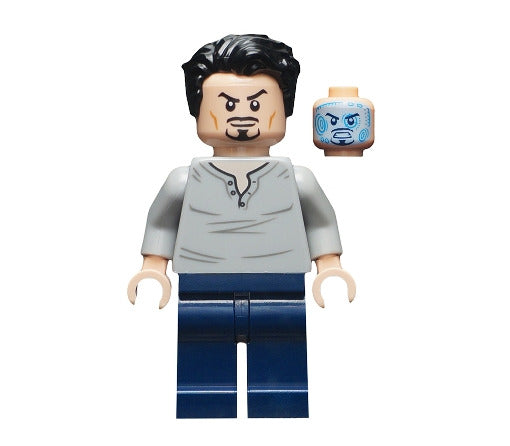 Lego Tony Stark 76167 Open Neck Shirt Super Heroes Minifigure
