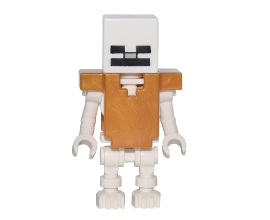 Lego Skeleton 21137 Cube Skull Pearl Gold Armor Minecraft Minifigure