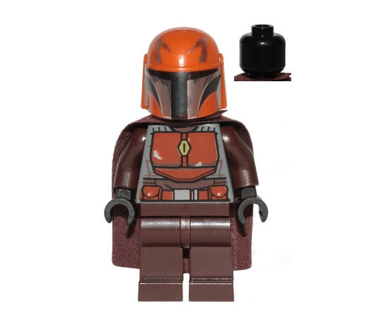 Lego Mandalorian Tribe Warrior 75267 Dark Orange Helmet Star Wars Minifigure