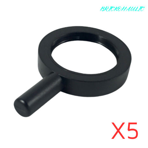 Lego Black Magnifying Glass & Solid Handle Utensils Accessories Parts Lot of 5