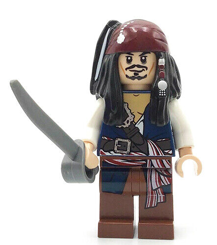 Lego Captain Jack Sparrow 4192 4191 4183 Pirates of the Caribbean Minifigure