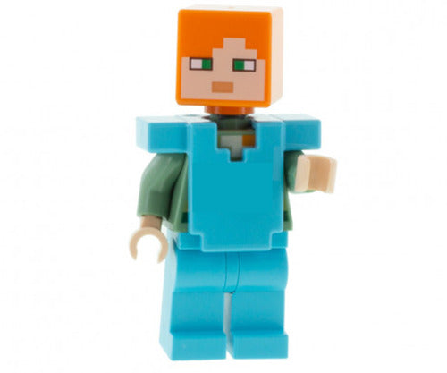 Lego Alex 21154 Medium Azure Armor Minecraft Minifigure