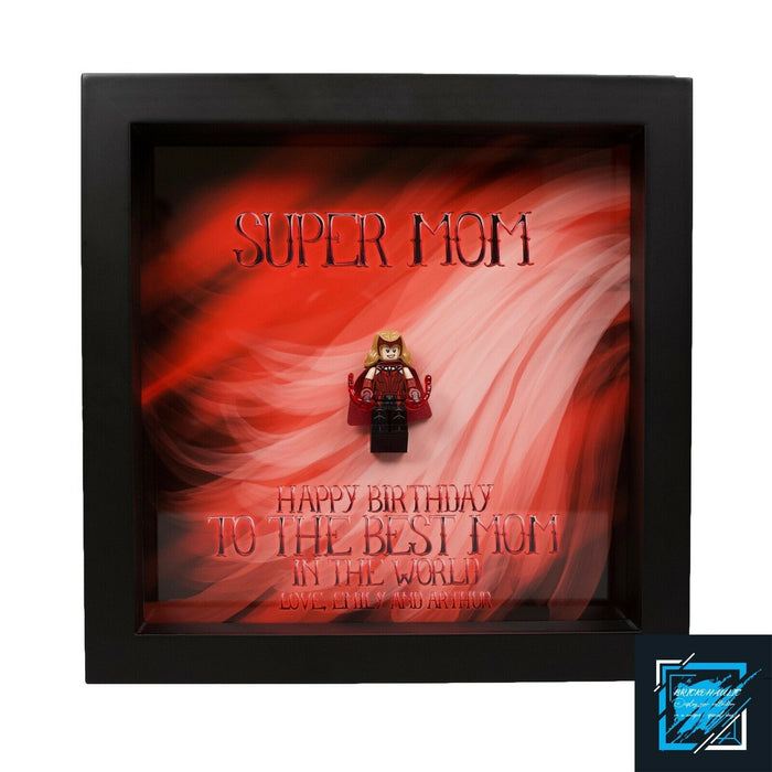 Brickohaulic Personalized Frame Scarlet Witch Minifigure Mother, Mom, Wife Gift