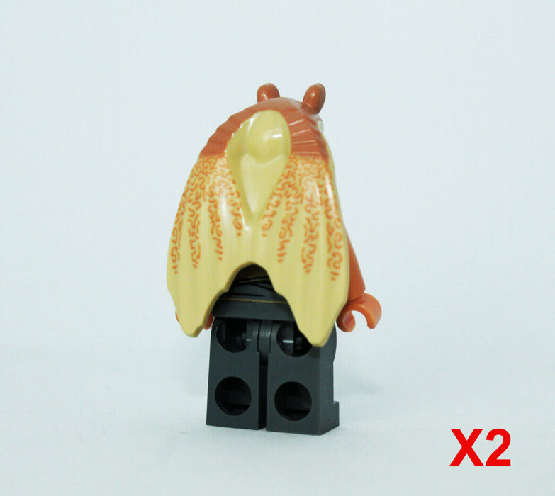Lego Jar Jar Binks 75080 9499 7929 Printed Head Star Wars Minifigure Lot of 2