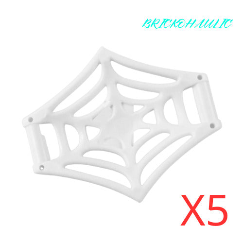 Lego White Web Effect Large Bar Handles on Sides Weapons Accessories Lot of 5