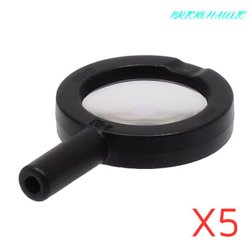 Lego Black Magnifying Glass with Trans-Clear Lens Utensils Accessories Lot of 5