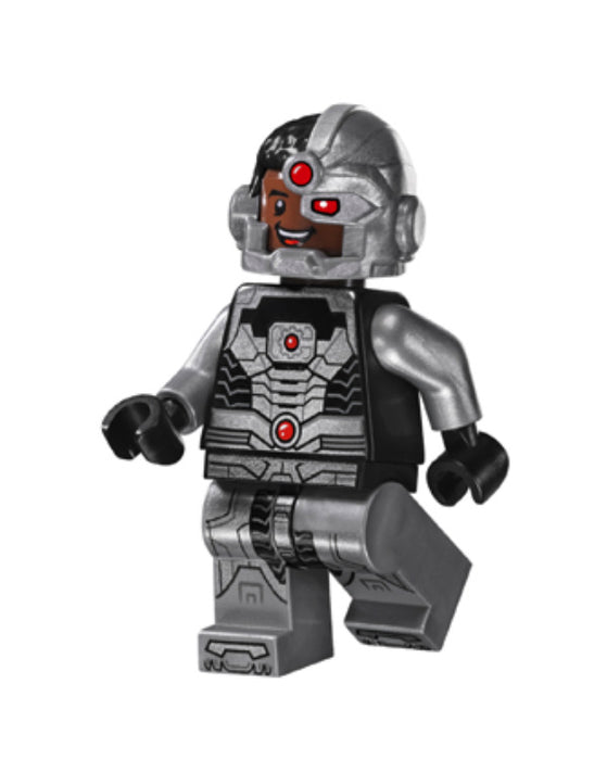 Lego Cyborg 76028 71210 Black Gloves, Smiling Super Heroes Minifigure