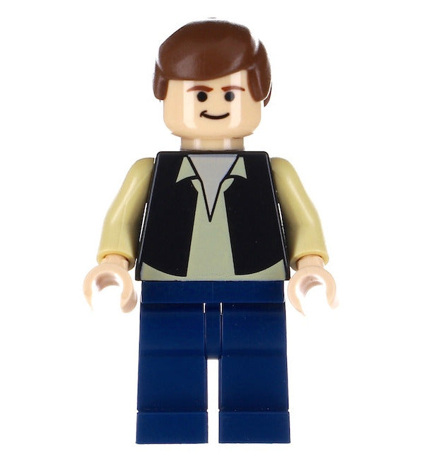 Lego Han Solo, Black Vest Dark Blue Legs Episode 4/5/6 Star Wars Minifigure