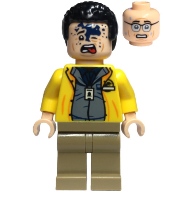 Lego Dennis Nedry 76958 Dark Blue Undershirt Jurassic World Minifigure