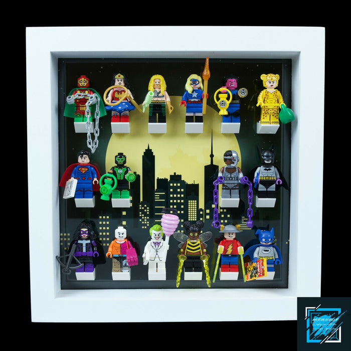 Brickohaulic White Display Frame for DC Super Heroes Minifigures 71026