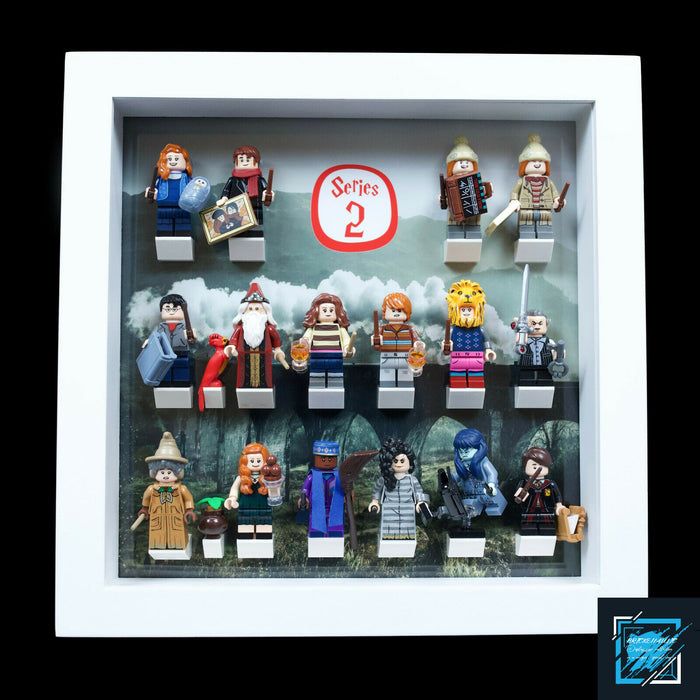 Brickohaulic White Display Frame for Harry Potter Series 2 Minifigures 71028