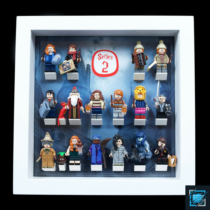 Brickohaulic White Display Frame for Harry Potter Series 2 Minifigures 71028