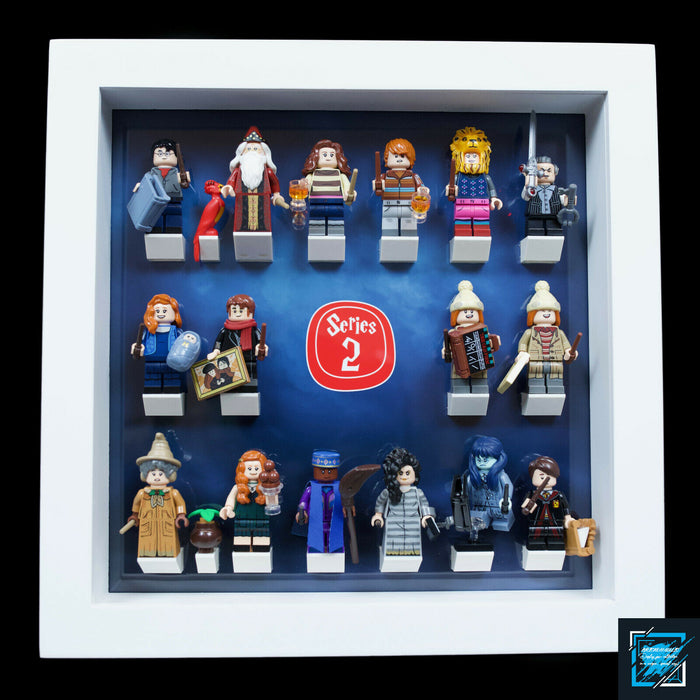 Brickohaulic White Display Frame for Harry Potter Series 2 Minifigures 71028