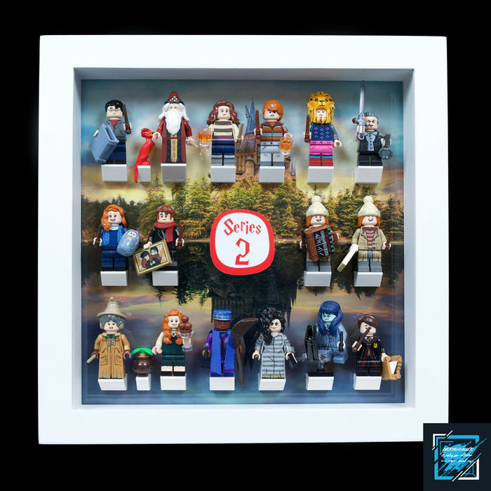 Brickohaulic White Display Frame for Harry Potter Series 2 Minifigures 71028