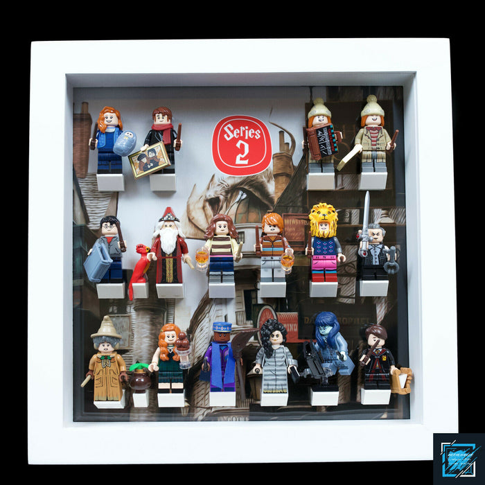 Brickohaulic White Display Frame for Harry Potter Series 2 Minifigures 71028