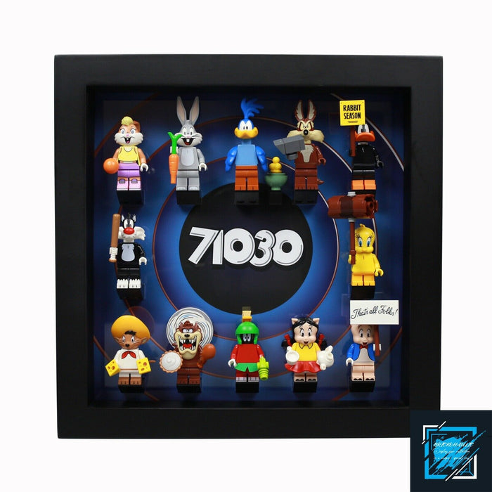 Brickohaulic Black Display Frame Case for Looney Tunes Minifigures 71030