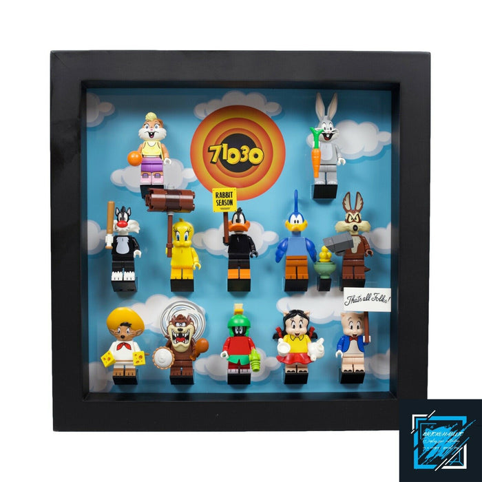 Brickohaulic Black Display Frame Case for Looney Tunes Minifigures 71030