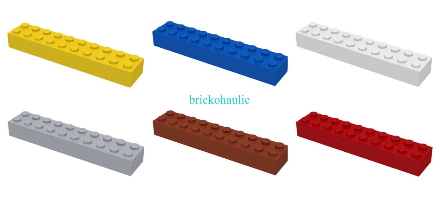 Lego Brick 2 x 10 Parts Pieces Lot Building Blocks ALL COLORS