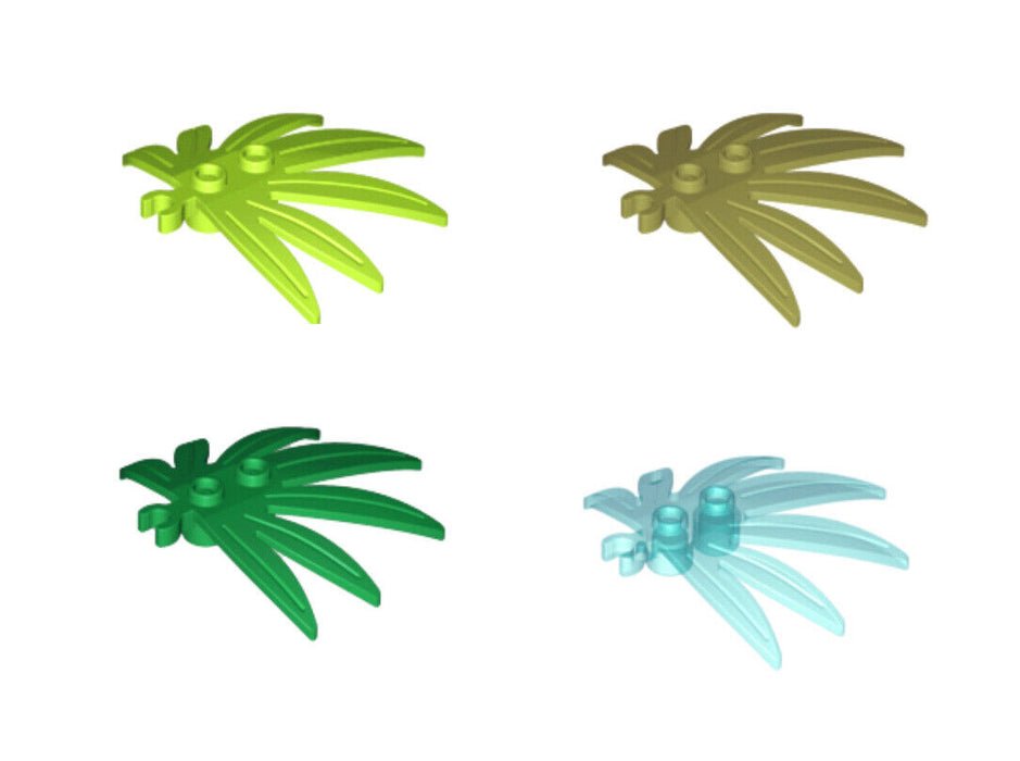 Lego Plant Leaves 6 x 5 Swordleaf with Clip Lot Parts Pieces ALL COLORS