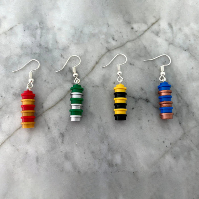 Brickohaulic Wizard School Drop Earrings Handmade with LEGO® Bricks Parts