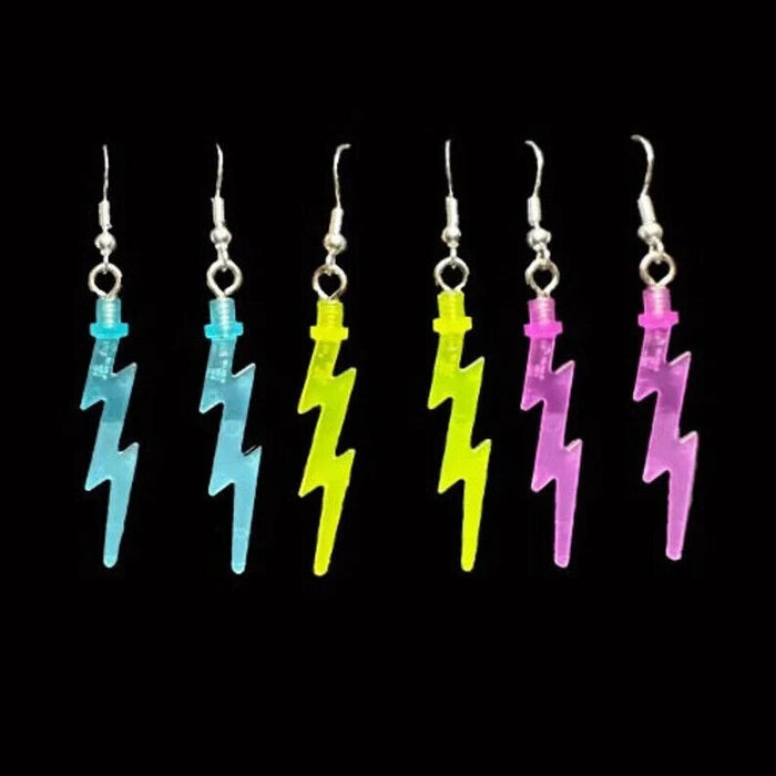 Brickohaulic Lightning Bolt Earrings Handmade with LEGO® Bricks Parts