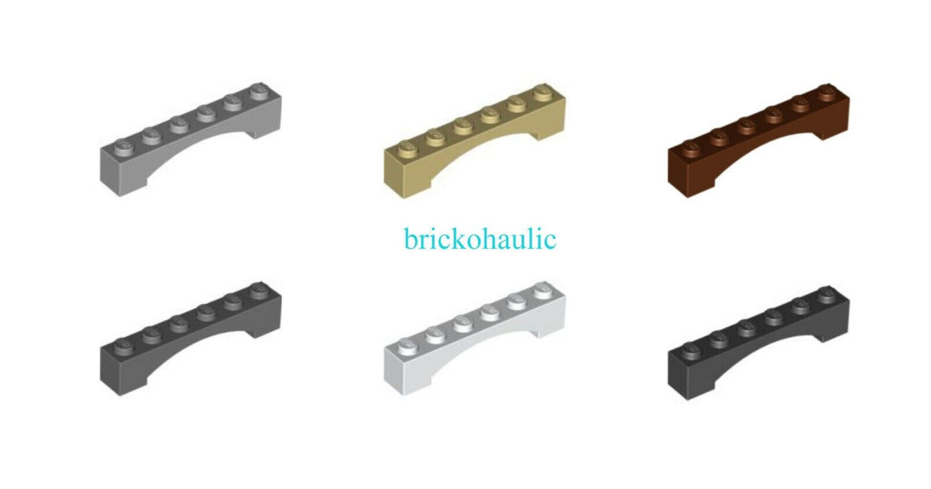 Lego Brick Arch 1 x 6 Raised Arch Parts Pieces Lot Building Blocks ALL COLORS