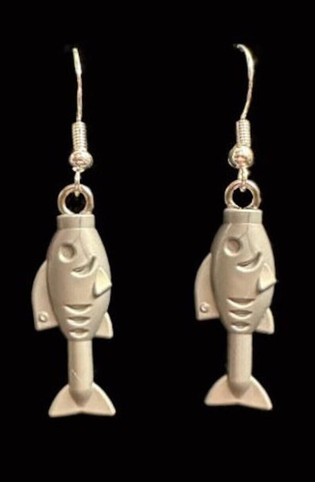 Brickohaulic Fish Dangle Earrings Handmade with LEGO® Bricks Parts