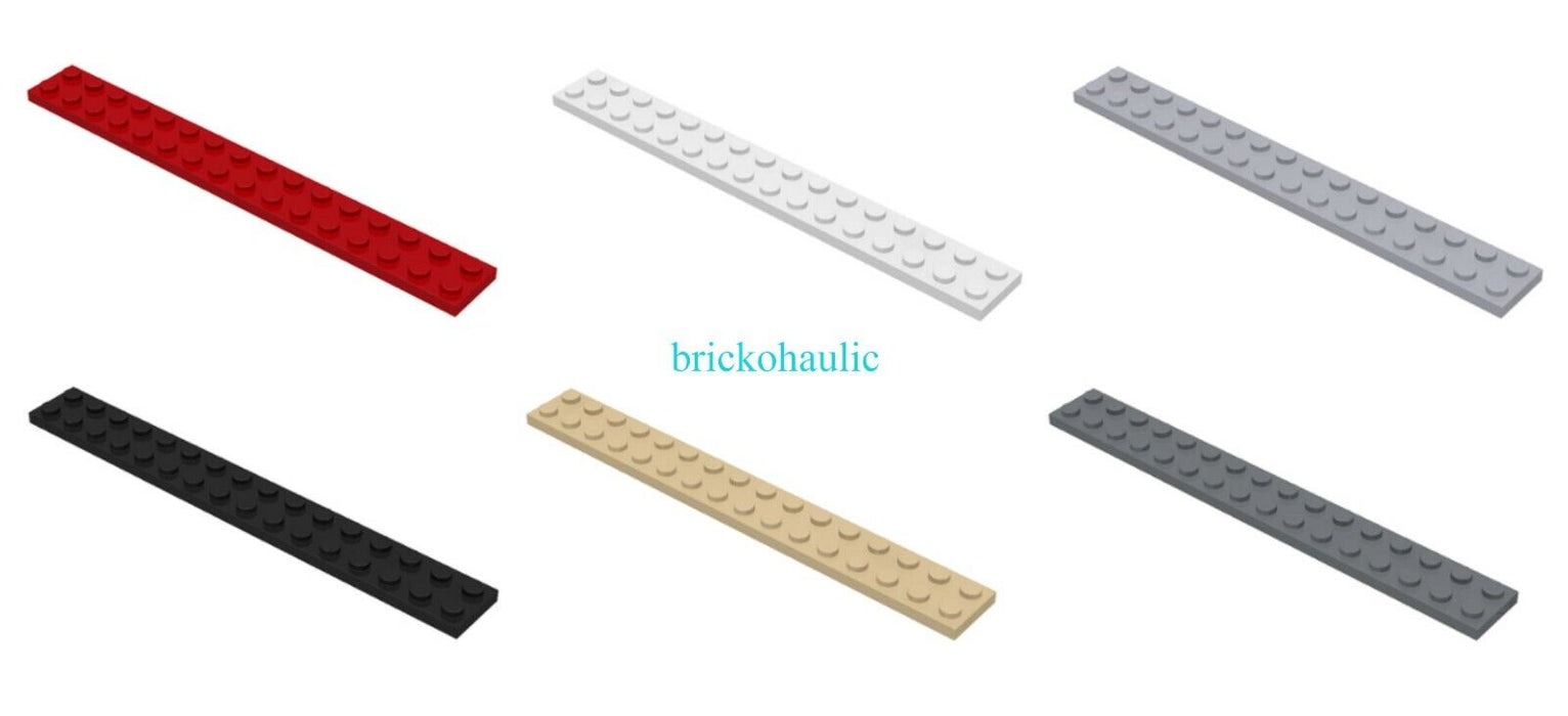 Lego Plate 2 x 16 Parts Pieces Lot Building Blocks ALL COLORS