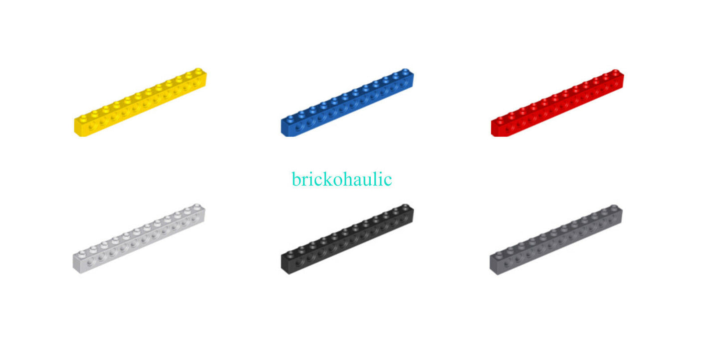 Lego Technic Brick 1 x 12 with Holes Parts Pieces Lot ALL COLORS